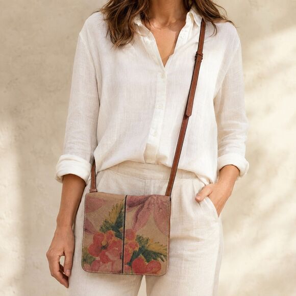 Patricia Nash Handbags - Patricia Nash Granada Floral Leather Crossbody Bag Boho Multicolor